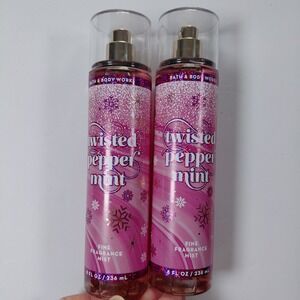 Lot Of 2 Twisted Peppermint Fine Fragrance Mist 8 oz Bath & Body Works